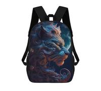sinyumoney Zaini Per Bambini Whispering Moonlit Mane Zaino Scolastico Zaino Per Bambini Borsa Scolastica Zaini Da Viaggio Borse Per Libri Zaino Stampato in 3D Per Bambini E Bambine 17inch