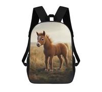 sinyumoney Zaini Per Bambini Yellow Goldfinch Bird on Branch Zaino Stampato 3D, Borsa Da Scuola, Borsa Di Tendenza, Borsa Da Viaggio, Borsa Scuola Per Scuola O Viaggi, Cute Baby Horse Foal In Field