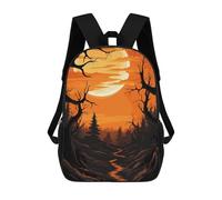 sinyumoney Zaini Per Bambini, Zaini Scolastici, Borse Per La Scuola, Zaini Da Viaggio, Borse Per Libri, Zaini Stampati in 3D Forest Sunset Zaino Per Bambini E Bambine 17inch