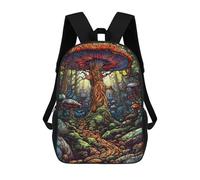 sinyumoney Zaini Per Bambini, Zaini Scolastici, Borse Per La Scuola, Zaini Da Viaggio, Borse Per Libri, Zaini Stampati in 3D Mystical Mushroom Forest-5 Zaino Per Bambini E Bambine 17inch