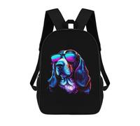 sinyumoney Zaini Per Bambini, Zaini Scolastici, Borse Per La Scuola, Zaini Da Viaggio, Borse Per Libri, Zaini Stampati in 3D Basset Hound Zaino Per Bambini E Bambine 17inch