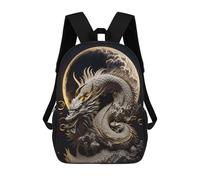 sinyumoney Zaini Per Bambini, Zaini Scolastici, Borse Per La Scuola, Zaini Da Viaggio, Borse Per Libri, Zaini Stampati in 3D Dragon Moonlit Majesty -5 Zaino Per Bambini E Bambine 17inch