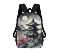 sinyumoney Zaini Per Bambini, Zaini Scolastici, Borse Per La Scuola, Zaini Da Viaggio, Borse Per Libri, Zaini Stampati in 3D Japanese Abstract 3 Zaino Per Bambini E Bambine 17inch