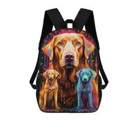 sinyumoney Zaini Per Bambini, Zaini Scolastici, Borse Per La Scuola, Zaini Da Viaggio, Borse Per Libri, Zaini Stampati in 3D Colorful Dogs Abstract Art Zaino Per Bambini E Bambine 17inch