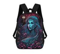 sinyumoney Zaini Per Bambini, Zaini Scolastici, Borse Per La Scuola, Zaini Da Viaggio, Borse Per Libri, Zaini Stampati in 3D Mermaid in A Dark Forest Zaino Per Bambini E Bambine 17inch