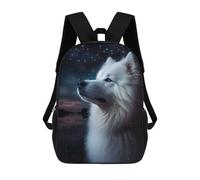 sinyumoney Zaini Per Bambini, Zaini Scolastici, Borse Per La Scuola, Zaini Da Viaggio, Borse Per Libri, Zaini Stampati in 3D Samoyed Dog Zaino Per Bambini E Bambine 17inch