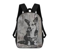 sinyumoney Zaini Per Bambini, Zaini Scolastici, Borse Per La Scuola, Zaini Da Viaggio, Borse Per Libri, Zaini Stampati in 3D Banksy Corgi Dog Urban Art Zaino Per Bambini E Bambine 17inch