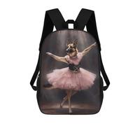 sinyumoney Zaini Per Bambini, Zaini Scolastici, Borse Per La Scuola, Zaini Da Viaggio, Borse Per Libri, Zaini Stampati in 3D German Shepherd Ballerina Zaino Per Bambini E Bambine 17inch
