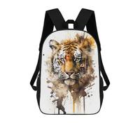 sinyumoney Zaini Per Bambini, Zaini Scolastici, Borse Per La Scuola, Zaini Da Viaggio, Borse Per Libri, Zaini Stampati in 3D Tiger in Watercolor Zaino Per Bambini E Bambine 17inch