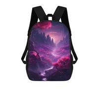 sinyumoney Zaini Per Bambini, Zaini Scolastici, Borse Per La Scuola, Zaini Da Viaggio, Borse Per Libri, Zaini Stampati in 3D Magenta Fantasy Nature Zaino Per Bambini E Bambine 17inch