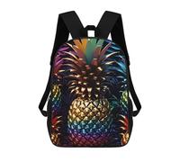 sinyumoney Zaini Per Bambini, Zaini Scolastici, Borse Per La Scuola, Zaini Da Viaggio, Borse Per Libri, Zaini Stampati in 3D Pineapple Metallic Zaino Per Bambini E Bambine 17inch