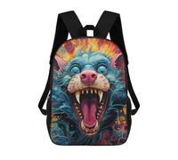 sinyumoney Zaini Per Bambini, Zaini Scolastici, Borse Per La Scuola, Zaini Da Viaggio, Borse Per Libri, Zaini Stampati in 3D Colorful Abstract Animal Portrait -1 Zaino Per Bambini E Bambine 17inch