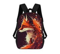 sinyumoney Zaini Per Bambini, Zaini Scolastici, Borse Per La Scuola, Zaini Da Viaggio, Borse Per Libri, Zaini Stampati in 3D Cute Fox Animal Cartoon Zaino Per Bambini E Bambine 17inch