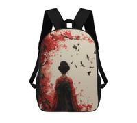 sinyumoney Zaini Per Bambini, Zaini Scolastici, Borse Per La Scuola, Zaini Da Viaggio, Borse Per Libri, Zaini Stampati in 3D Geisha Japanese Zaino Per Bambini E Bambine 17inch