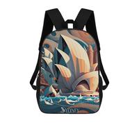sinyumoney Zaini Per Bambini, Zaini Scolastici, Borse Per La Scuola, Zaini Da Viaggio, Borse Per Libri, Zaini Stampati in 3D Sydney Opera House 1 Zaino Per Bambini E Bambine 17inch