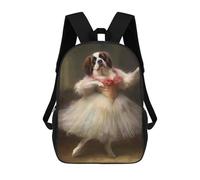sinyumoney Zaini Per Bambini, Zaini Scolastici, Borse Per La Scuola, Zaini Da Viaggio, Borse Per Libri, Zaini Stampati in 3D Saint Bernard Ballerina Zaino Per Bambini E Bambine 17inch
