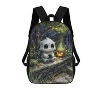 sinyumoney Zaini Per Bambini, Zaini Scolastici, Borse Per La Scuola, Zaini Da Viaggio, Borse Per Libri, Zaini Stampati in 3D Cute Monster with Coffee And Pumpkin Zaino Per Bambini E Bambine 17inch