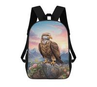 sinyumoney Zaini Per Bambini, Zaini Scolastici, Borse Per La Scuola, Zaini Da Viaggio, Borse Per Libri, Zaini Stampati in 3D Eagle King of The Mountain Zaino Per Bambini E Bambine 17inch