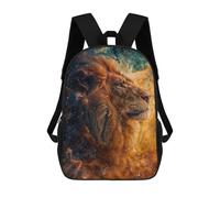sinyumoney Zaini Per Bambini, Zaini Scolastici, Borse Per La Scuola, Zaini Da Viaggio, Borse Per Libri, Zaini Stampati in 3D Cosmic Abstract Lion Zaino Per Bambini E Bambine 17inch