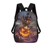 sinyumoney Zaini Per Bambini, Zaini Scolastici, Borse Per La Scuola, Zaini Da Viaggio, Borse Per Libri, Zaini Stampati in 3D Pumpkin House Zaino Per Bambini E Bambine 17inch