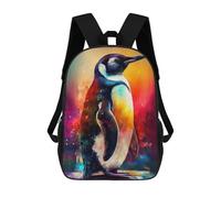 sinyumoney Zaini Per Bambini, Zaini Scolastici, Borse Per La Scuola, Zaini Da Viaggio, Borse Per Libri, Zaini Stampati in 3D The Sociable Penguins Zaino Per Bambini E Bambine 17inch