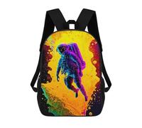 sinyumoney Zaini Per Bambini, Zaini Scolastici, Borse Per La Scuola, Zaini Da Viaggio, Borse Per Libri, Zaini Stampati in 3D Vibrant Astronaut Journey Zaino Per Bambini E Bambine 17inch