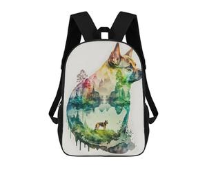 sinyumoney Zaini Per Bambini, Zaini Scolastici, Borse Per La Scuola, Zaini Da Viaggio, Borse Per Libri, Zaini Stampati in 3D Nature Shaped Dog Art Zaino Per Bambini E Bambine 17inch