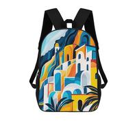 sinyumoney Zaini Per Bambini Zaino Scolastico Amalfi Coast I Borsa Scolastica Stampata in 3D Per Ragazzi Studenti Delle Scuole Elementari E Medie 17inch