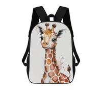 sinyumoney Zaini Per Bambini Zaino Scolastico Cute Giraffe Watercolor Illustration Borsa Scolastica Stampata in 3D Per Ragazzi Studenti Delle Scuole Elementari E Medie 17inch