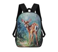 sinyumoney Zaini Per Bambini Zaino Scolastico Fawn Grace Borsa Scolastica Stampata in 3D Per Ragazzi Studenti Delle Scuole Elementari E Medie 17inch