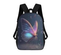 sinyumoney Zaini Per Bambini Zaino Scolastico Glowing Butterfly Artwork-2 Borsa Scolastica Stampata in 3D Per Ragazzi Studenti Delle Scuole Elementari E Medie 17inch