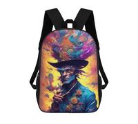 sinyumoney Zaini Per Bambini Zaino Scolastico Magical Floral Sorcerer Borsa Scolastica Stampata in 3D Per Ragazzi Studenti Delle Scuole Elementari E Medie 17inch
