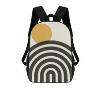 sinyumoney Zaini Per Bambini Zaino Scolastico Minimalist Lines 17 Borsa Scolastica Stampata in 3D Per Ragazzi Studenti Delle Scuole Elementari E Medie 17inch