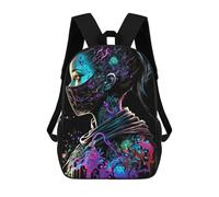sinyumoney Zaini Per Bambini Zaino Scolastico Neon Dreamscape Borsa Scolastica Stampata in 3D Per Ragazzi Studenti Delle Scuole Elementari E Medie 17inch