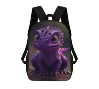 sinyumoney Zaini Per Bambini Zaino Scolastico Purple Dragon Artwork Borsa Scolastica Stampata in 3D Per Ragazzi Studenti Delle Scuole Elementari E Medie 17inch