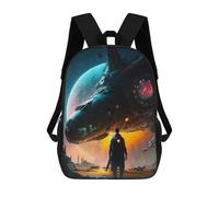 sinyumoney Zaini Per Bambini Zaino Scolastico Space Odyssey Alone in The Stars Borsa Scolastica Stampata in 3D Per Ragazzi Studenti Delle Scuole Elementari E Medie 17inch