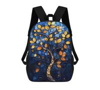 sinyumoney Zaini Per Bambini Zaino Scolastico Stained Glass Tree Borsa Scolastica Stampata in 3D Per Ragazzi Studenti Delle Scuole Elementari E Medie 17inch