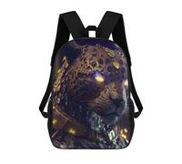 sinyumoney Zaini Per Bambini Zaino Scolastico Steampunk Leopard Head Borsa Scolastica Stampata in 3D Per Ragazzi Studenti Delle Scuole Elementari E Medie 17inch