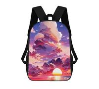 sinyumoney Zaini Per Bambini Zaino Scolastico Sunset Clouds Over Ocean Borsa Scolastica Stampata in 3D Per Ragazzi Studenti Delle Scuole Elementari E Medie 17inch