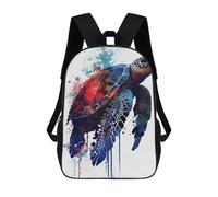 sinyumoney Zaini Per Bambini Zaino Scolastico Turtle Watercolor Borsa Scolastica Stampata in 3D Per Ragazzi Studenti Delle Scuole Elementari E Medie 17inch