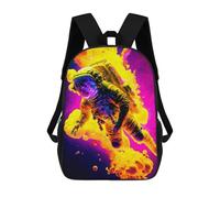 sinyumoney Zaini Per Bambini Zaino Scolastico Vibrant Astronaut in Space Borsa Scolastica Stampata in 3D Per Ragazzi Studenti Delle Scuole Elementari E Medie 17inch