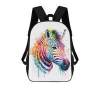sinyumoney Zaini Rainbow Zebra Watercolor Art Print Zaino Scolastico Per Bambini Borsa Scolastica Borse Scolastiche Stampate in 3D Per Ragazzi Studenti Delle Scuole Elementari E Medie 17inch