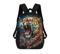sinyumoney Zaini Roaring Tiger Artwork -3 Zaino Scolastico Per Bambini Borsa Scolastica Borse Scolastiche Stampate in 3D Per Ragazzi Studenti Delle Scuole Elementari E Medie 17inch