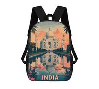 sinyumoney Zaini scolastici per bambini, con stampa 3D, graziosi sacchetti da viaggio BATHROOM TESTIMONIALS Zaini casual per bambini, per ragazze e donne, Taj Mahal India, 17"