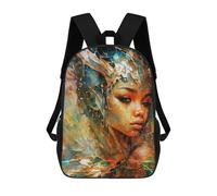 sinyumoney Zaini scolastici per bambini, con stampa 3D, graziosi sacchetti da viaggio namaste zaini casual per bambini, per ragazze e donne, Wild Shy Queen, 17"