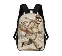 sinyumoney Zaini scolastici per bambini, stampa 3D, graziosi sacchetti da viaggio pinguino pulp crimine fumetto zaini casual per bambini, per ragazze e donne, Sloth Delivery, 17"