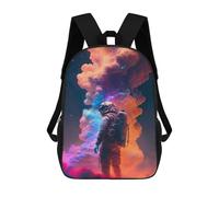sinyumoney Zaini Scolastici Per Bambini Stampati in 3D Astronaut Amidst Colorful Clouds Zaino Da Viaggio Zaino Leggero Borse Per Libri Bambini Ragazzi Ragazze Borsa Scolastica 17inch
