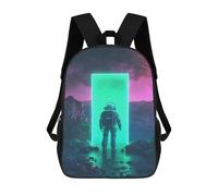 sinyumoney Zaini Scolastici Per Bambini Stampati in 3D Astronaut Cosmic Doorway Zaino Da Viaggio Zaino Leggero Borse Per Libri Bambini Ragazzi Ragazze Borsa Scolastica 17inch