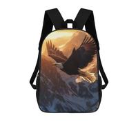 sinyumoney Zaini Scolastici Per Bambini Stampati in 3D Bald Eagle Sunset Zaino Da Viaggio Zaino Leggero Borse Per Libri Bambini Ragazzi Ragazze Borsa Scolastica 17inch
