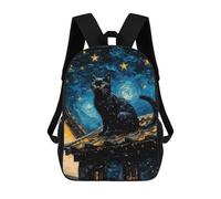 sinyumoney Zaini Scolastici Per Bambini Stampati in 3D Black Cats Are Outcasts Zaino Da Viaggio Zaino Leggero Borse Per Libri Bambini Ragazzi Ragazze Borsa Scolastica 17inch